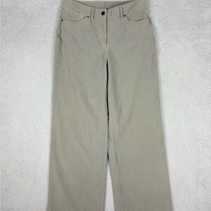 Lululemon City Sleek 5 Pocket Pants Olive Wide Leg High Rise Utilitech